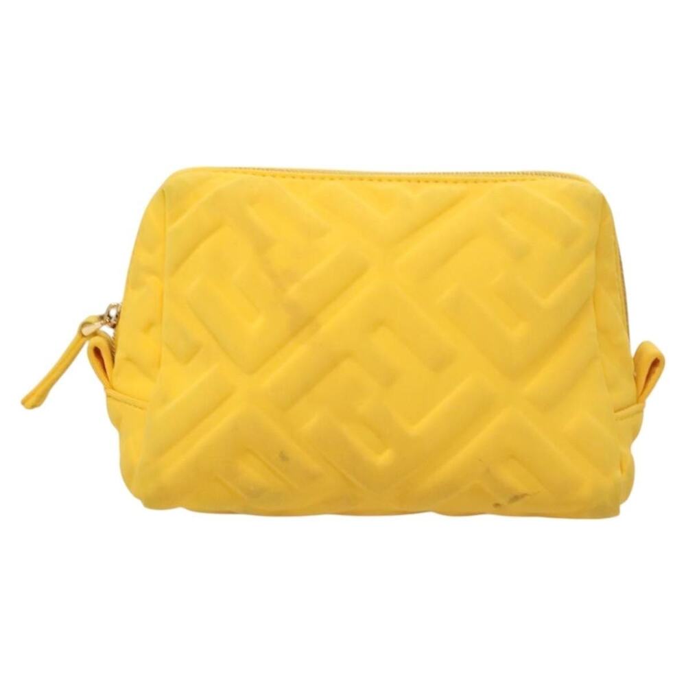 Fendi Nylon Pouch Yellow Gold